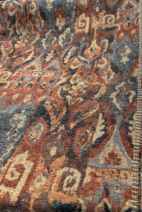 Swavelle Sedona Rust Tribal Kaisley Chenille Upholstery Fabric - Rust Tribal Pattern, 56" Width (1 Yard)
