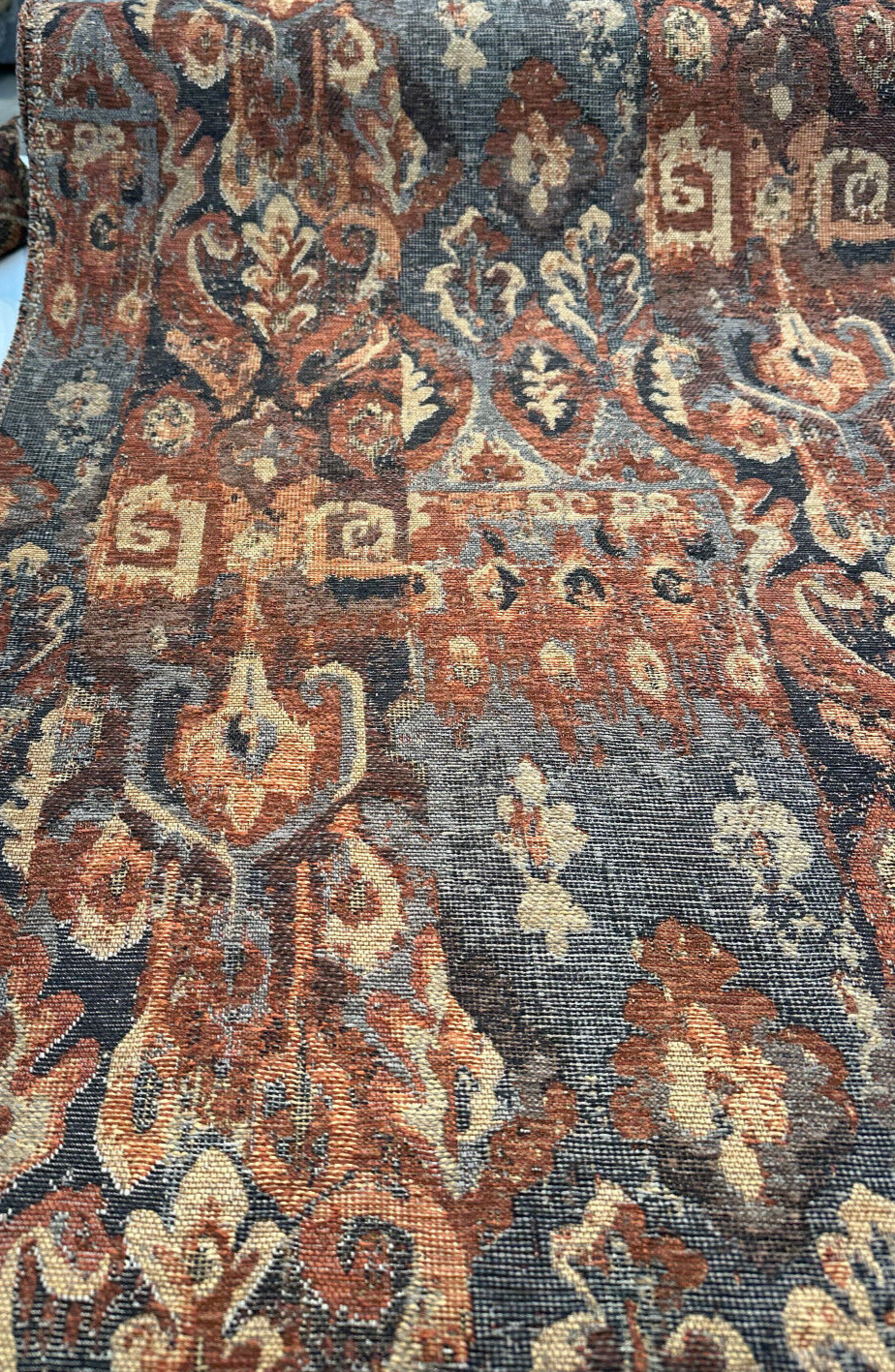 Swavelle Sedona Rust Tribal Kaisley Chenille Upholstery Fabric - Rust Tribal Pattern, 56" Width (1 Yard)