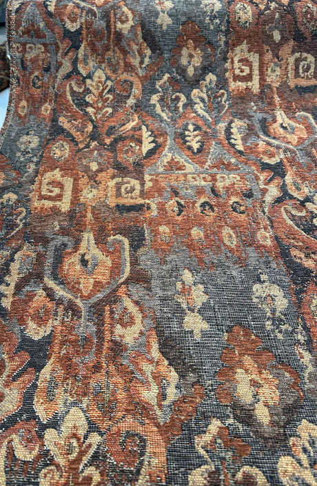 Swavelle Sedona Rust Tribal Kaisley Chenille Upholstery Fabric - Rust Tribal Pattern, 56" Width (1 Yard)