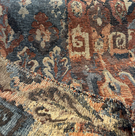 Swavelle Sedona Rust Tribal Kaisley Chenille Upholstery Fabric - Rust Tribal Pattern, 56" Width (1 Yard)