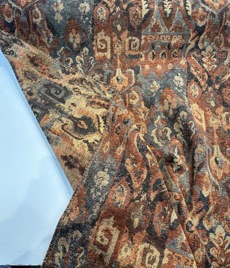 Swavelle Sedona Rust Tribal Kaisley Chenille Upholstery Fabric - Rust Tribal Pattern, 56" Width (1 Yard)
