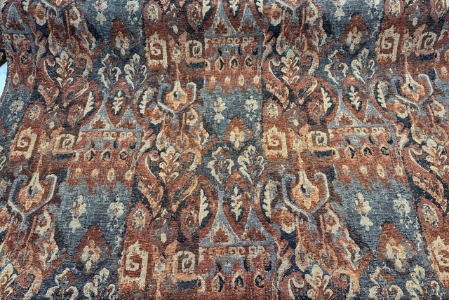Swavelle Sedona Rust Tribal Kaisley Chenille Upholstery Fabric - Rust Tribal Pattern, 56" Width (1 Yard)