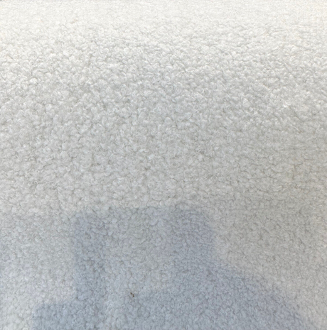 White Wooly Poodle Boucle Upholstery Fabric - White Boucle, 54" Width (1 Yard)