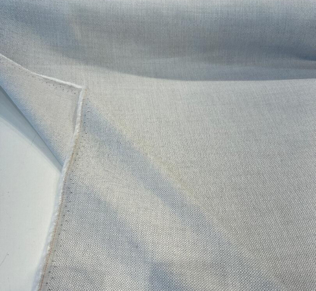 Domain Seagull Sunbrella Acrylic Fabric - Grey/White Solid, 56" Width (1 Yard)