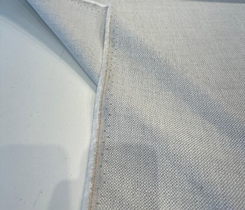 Domain Seagull Sunbrella Acrylic Fabric - Grey/White Solid, 56" Width (1 Yard)