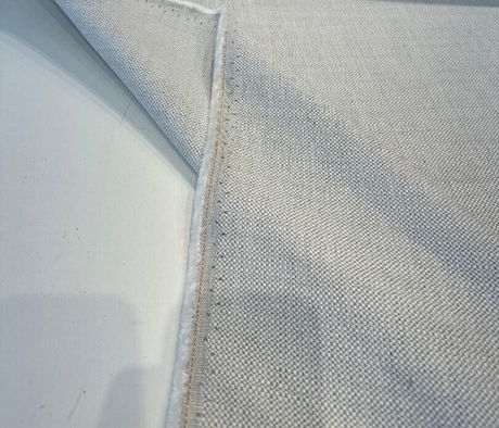 Domain Seagull Sunbrella Acrylic Fabric - Grey/White Solid, 56" Width (1 Yard)