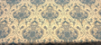 Swavelle Damask Waddesdon Pierside Blue Bird Polyester Fabric - White Background Damask, Blue Teal And Ivory, 54" Width (1 Yard)