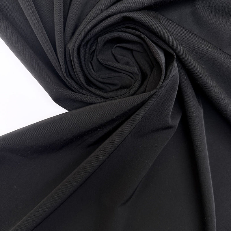 Black Triacetate Cotton Twill