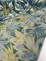 Tropicalize Jungle Green Tapestry Chenille Polyester Fabric - Green Floral, 57" Width (1 Yard)