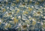 Tropicalize Jungle Green Tapestry Chenille Polyester Fabric - Green Floral, 57" Width (1 Yard)