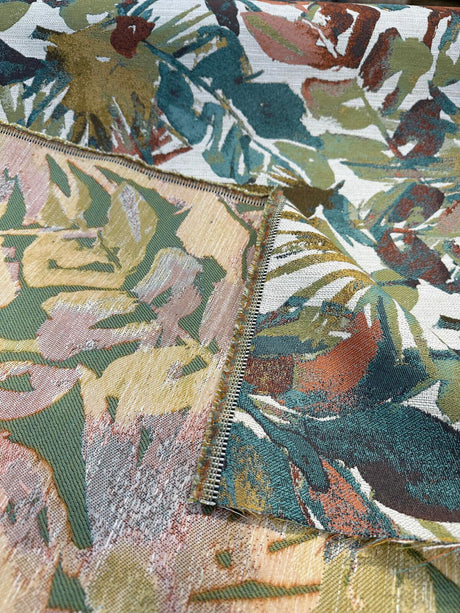 Tropicalize Chenille Fabric - Multi Color Floral Tapestry, 57" Width (1 Yard)