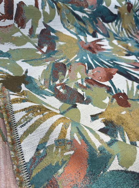Tropicalize Chenille Fabric - Multi Color Floral Tapestry, 57" Width (1 Yard)