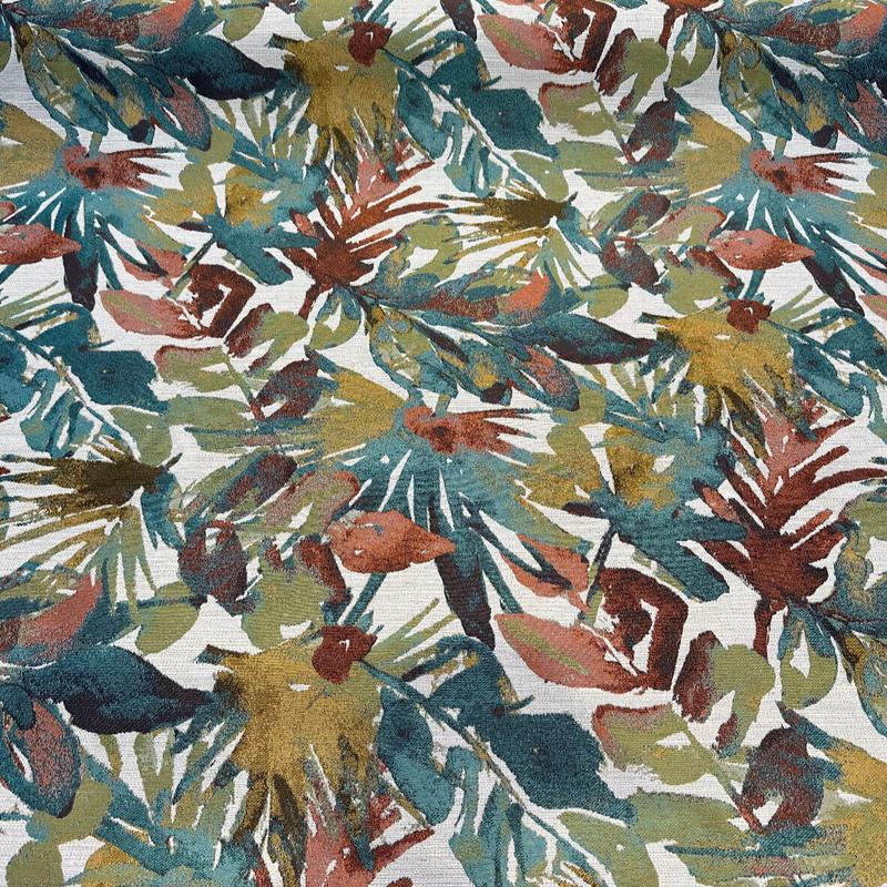 Tropicalize Chenille Fabric - Multi Color Floral Tapestry, 57" Width (1 Yard)