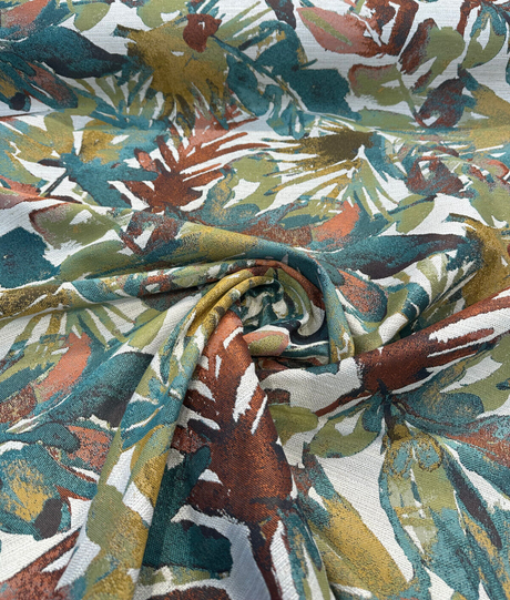Tropicalize Chenille Fabric - Multi Color Floral Tapestry, 57" Width (1 Yard)