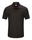 Red Kap Men's Short Sleeve Performance Knit Pocketless Core Polo