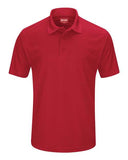 Red Kap Men's Short Sleeve Performance Knit Pocketless Core Polo