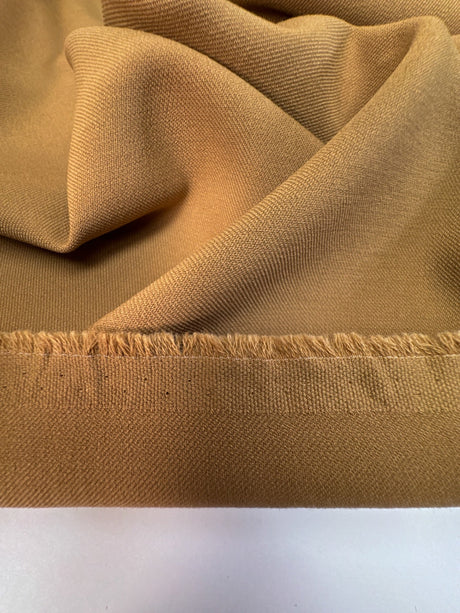 Beige Polyester Viscose Elastane Crepe