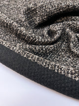 Wool Blend Knitted Coat Fabric Gray Beige Black