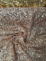 Gatsby Sequins Polyester Fabric - 6Mm Flat Sewn Sequins On Mesh, 52" Width, Multiple Colors (1 Yard)