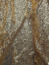Gatsby Sequins Polyester Fabric - 6Mm Flat Sewn Sequins On Mesh, 52" Width, Multiple Colors (1 Yard)