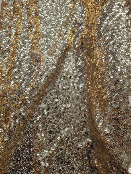 Gatsby Sequins Polyester Fabric - 6Mm Flat Sewn Sequins On Mesh, 52" Width, Multiple Colors (1 Yard)