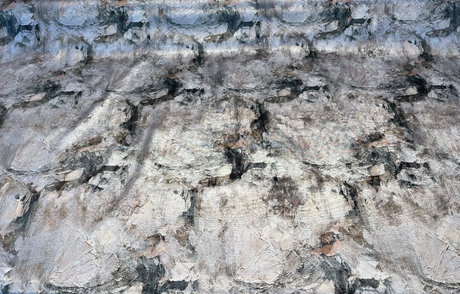 Untamed Chic Canyon Polyester Fabric - Silver Metallic Abstract, 54" Width (1 Yard)