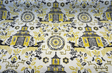 Richloom Teahouse Toile Linen Rayon Blend Fabric - Yellow Canary Ivory Background, 54" Width, 13.5" Horizontal Repeat, 27" Vertical Repeat (1 Yard)