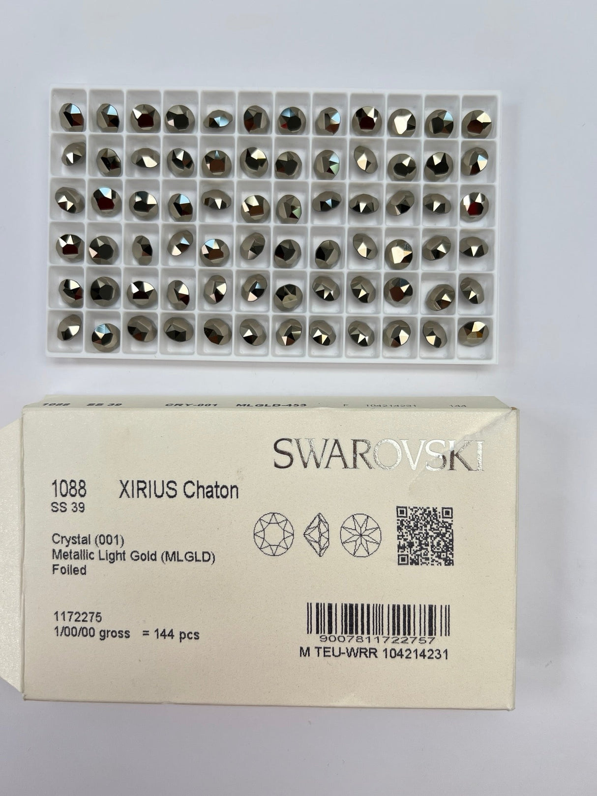 Silver Sewing Notions With Crystals