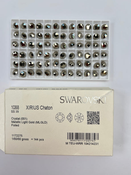 Silver Sewing Notions With Crystals
