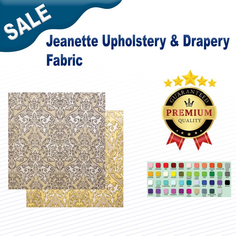 1 Yard Jeanette Upholstery & Drapery Fabric