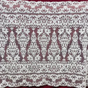 1 Yard Beaded & Corded Lace Fabric on Polyester Net Mesh, White, 51" Wide, Embroidered Lace Fabric