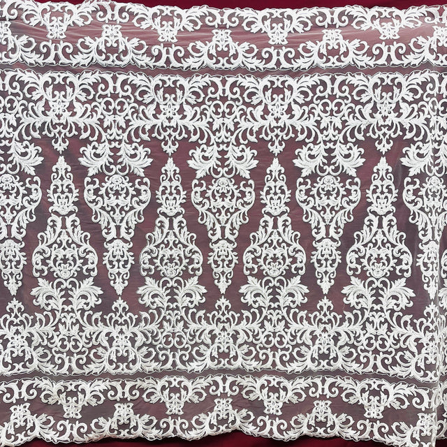 Beaded Corded Lace Fabric 51" Wide