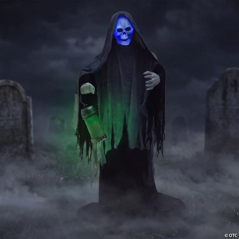69" Animated Rising Ghost Reaper Halloween Decoration