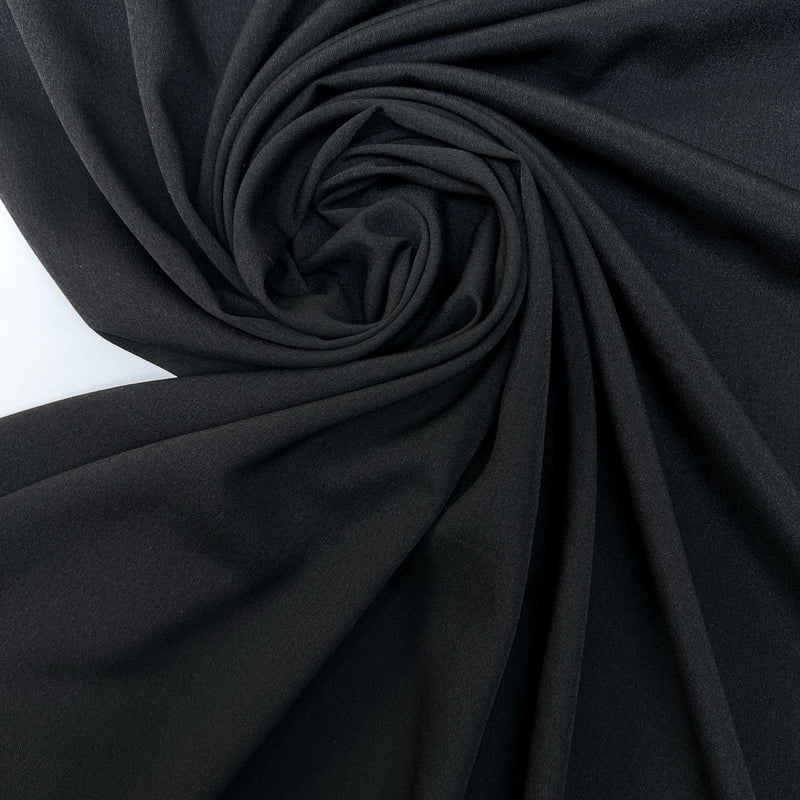 Black Stretch Crepe Fabric