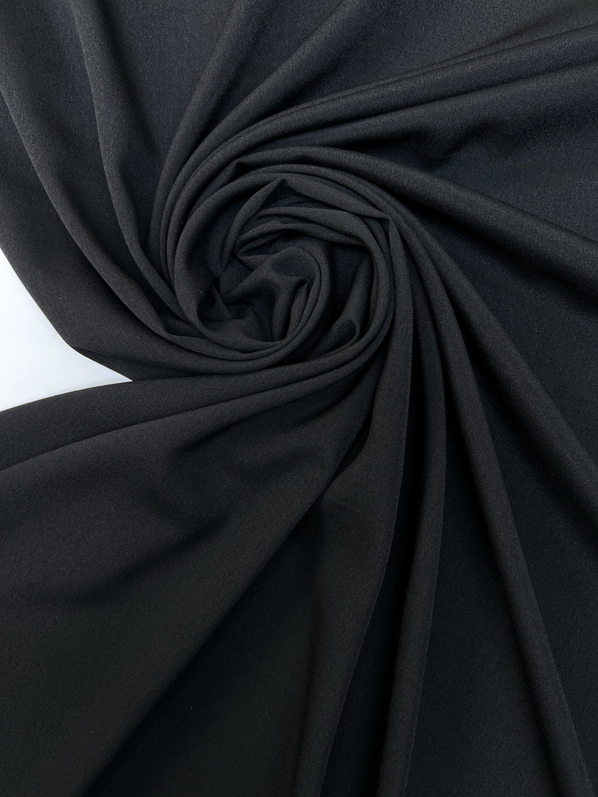 Black Stretch Crepe Fabric