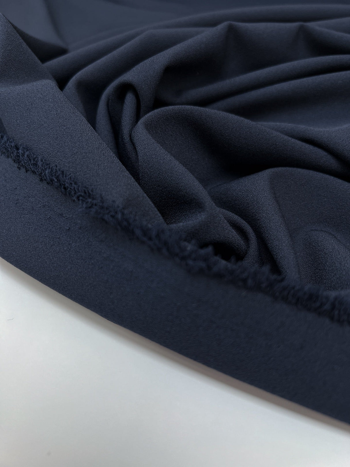 Blue Acetate Elastane Crepe