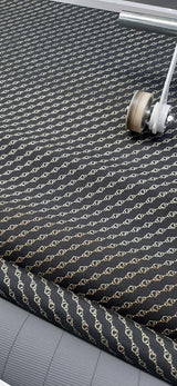 Polyester Crepe Printed Beige & Black