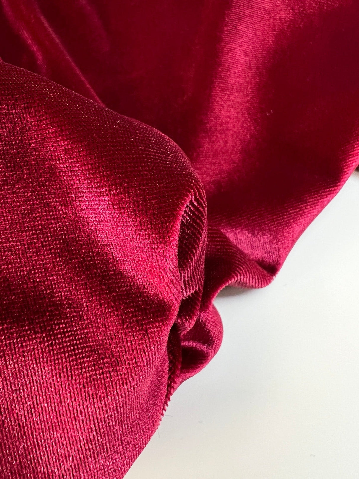 Red Velour Knitted Polyamide
