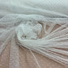 1 Yard 2 Way Stretch Dots Point Net Mesh Fabric | 60" Wide | Sheer Polka Dot Mesh for Gowns, Veils & Costumes