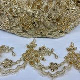 Beaded Corded Lace Trim