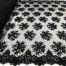1 Yard Whimsical Pink Beaded 3D Floral Lace Fabric on Net Mesh 50 inch Width