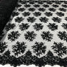 Beaded 3D Floral Lace Fabric