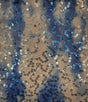 Cloud Print Sequin Mesh Printed Mesh Fabric - Cloud Print, 4-Way Stretch, Medium Weight, 60" Width (1 Yard)