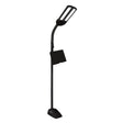 OttLite Dual Shade LED Floor Lamp with USB Charging Station Black