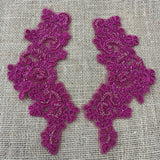 Beaded Floral Lace Applique