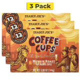 Trader Joe's Coffee Cups - Single Serve - Medium Roast Arabica Coffee 5.08 oz