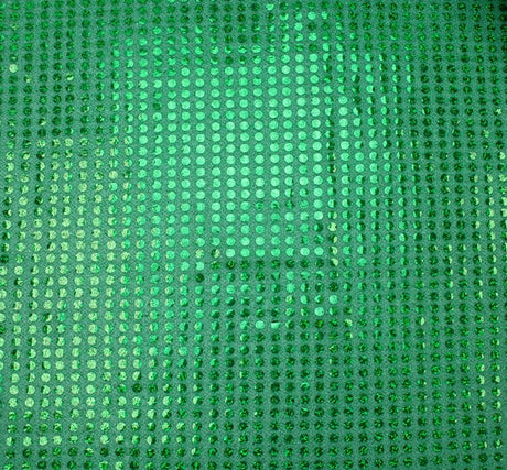 6 MM Sequins Kelly Green Sequins Fabric - Kelly Green, 38/44" Width (1 Yard)