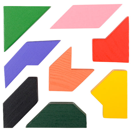 Wooden Tangram Puzzles (24 Pc Display)