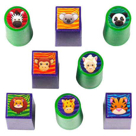 Mini Animal Stamp Set 3x2" (12 Pc Display)