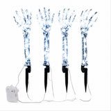 Cool White Light Ghost Hands Halloween Decor 2 Pair Set